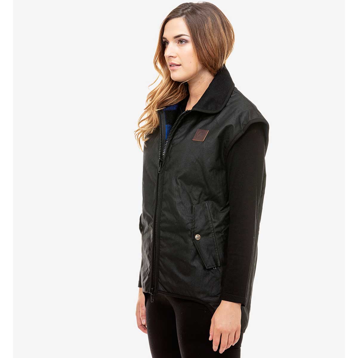 Swanndri Foxton Wool-lined Oilskin Vest Swanndri Foxton Wool-lined Oilskin Vest