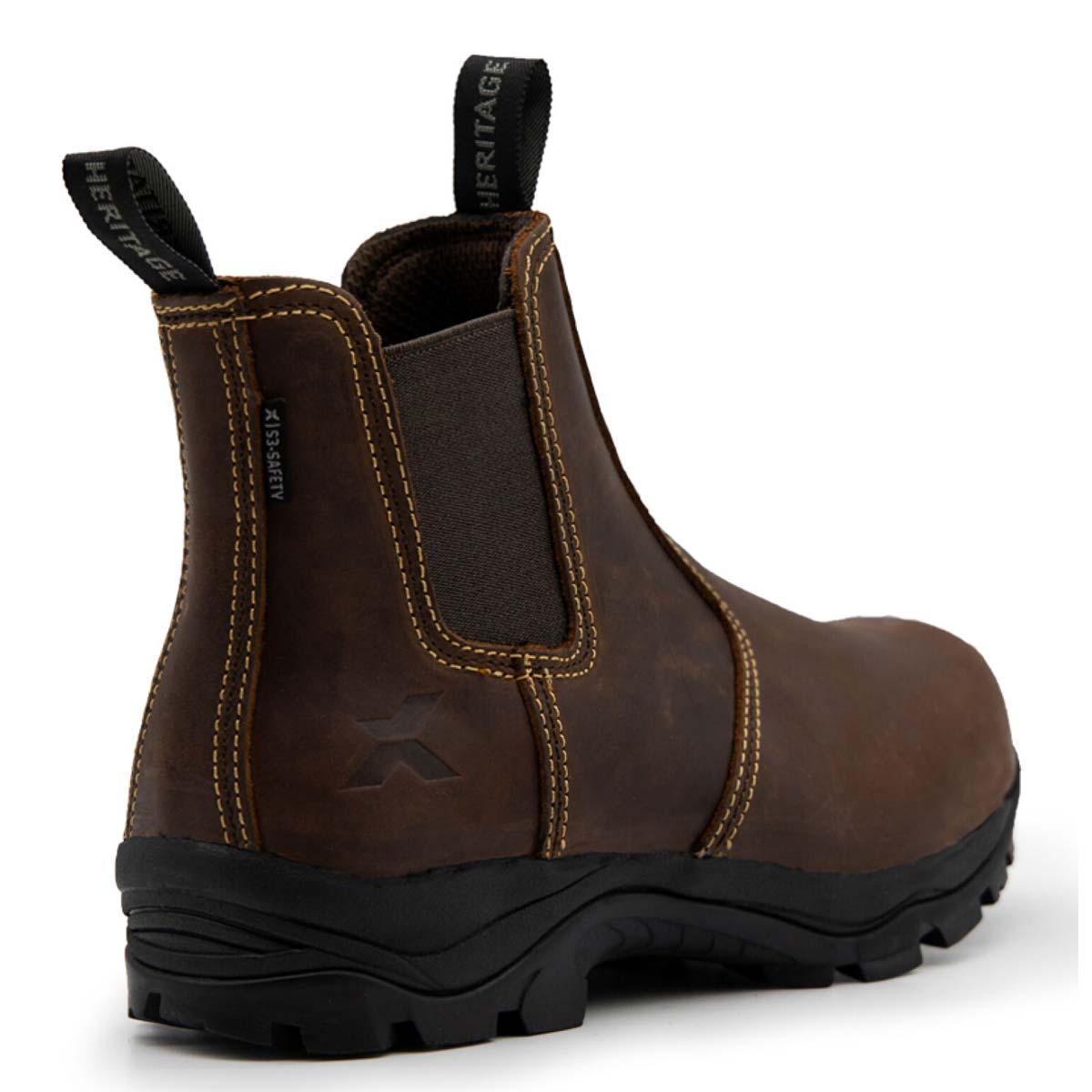 Xpert Heritage Dealer S3 Safety Boot - Rear Xpert Heritage Dealer S3 Safety Boot - Rear