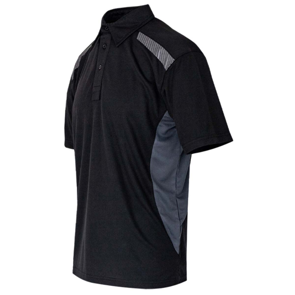 Xpert Pro Stretch Polo Shirt - Black - Side Xpert Pro Stretch Polo Shirt - Black - Side