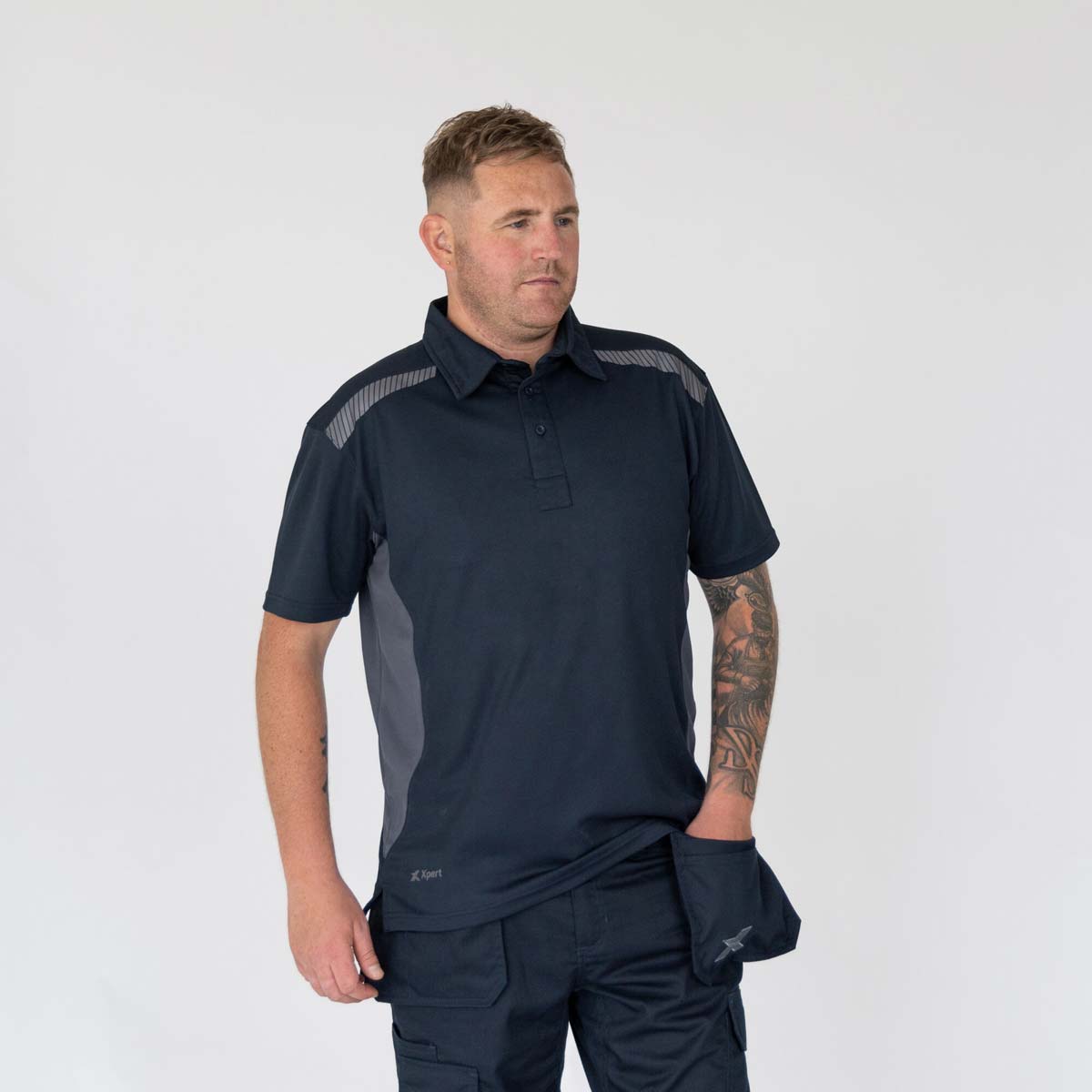 Xpert Pro Stretch Polo Shirt - Navy Xpert Pro Stretch Polo Shirt - Navy