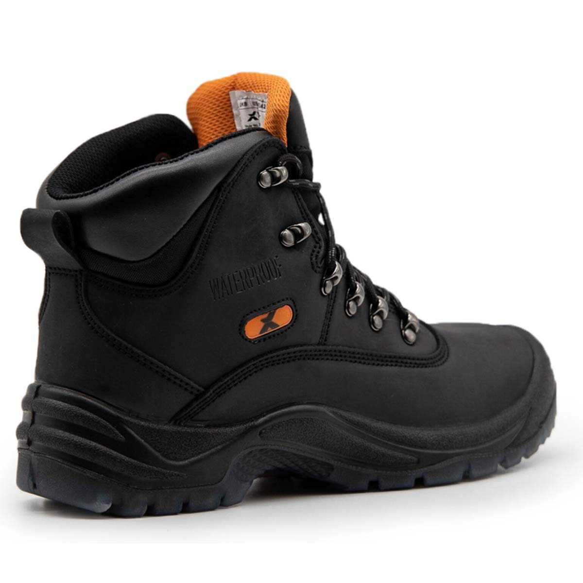 Xpert Typhoon Waterproof S3 Safety Boot - Black - Rear Xpert Typhoon Waterproof S3 Safety Boot - Black - Rear