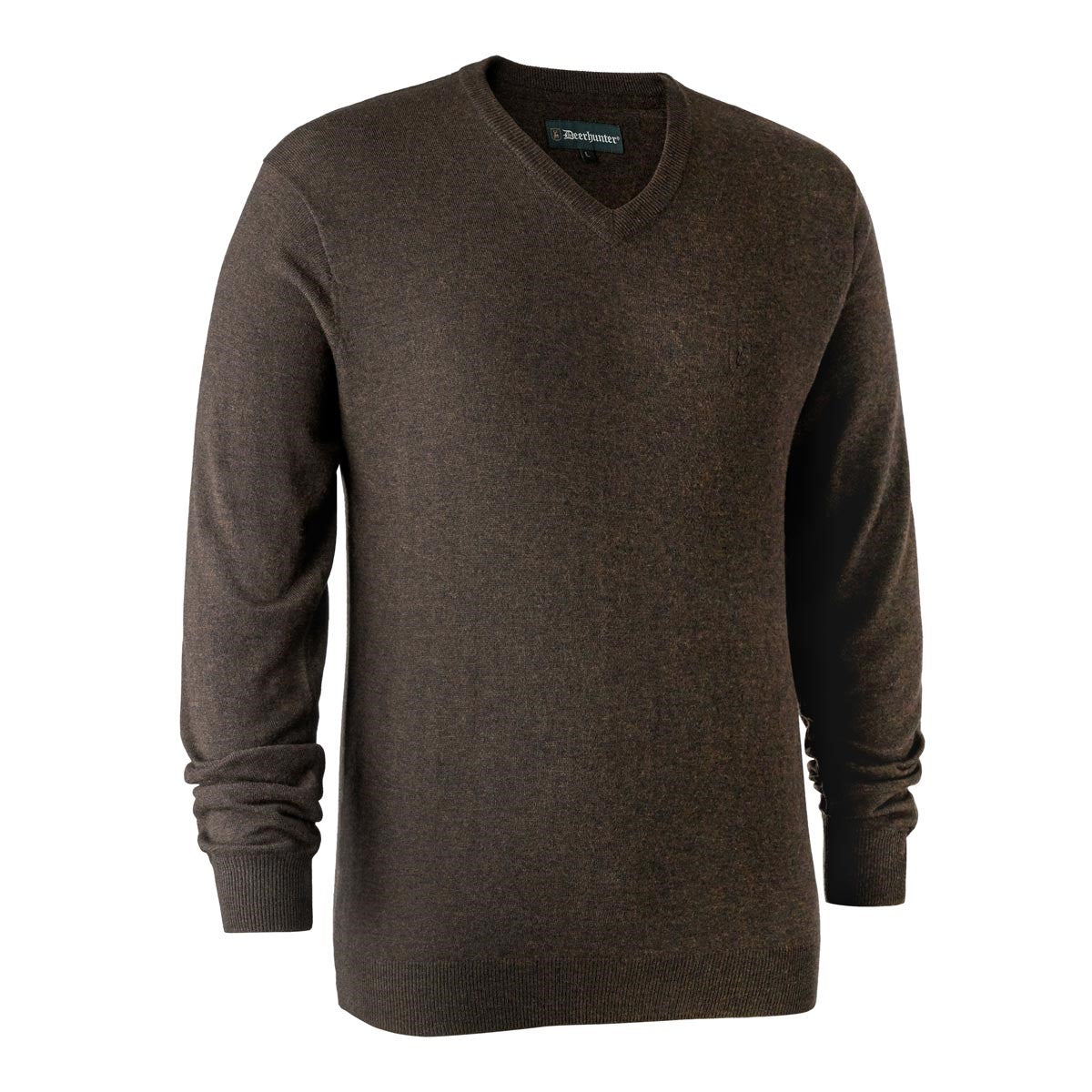 Deerhunter Kingston Knit V-Neck Jumper - Dark Elm Deerhunter Kingston Knit V-Neck Jumper - Dark Elm
