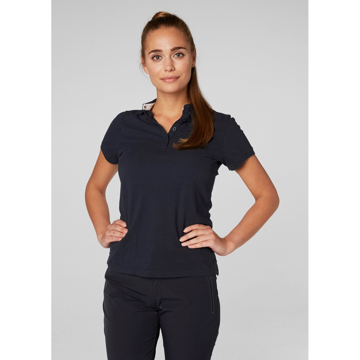 Helly Hansen Womens Crew Pique 2 Polo Shirt - Navy Helly Hansen Womens Crew Pique 2 Polo Shirt - Navy
