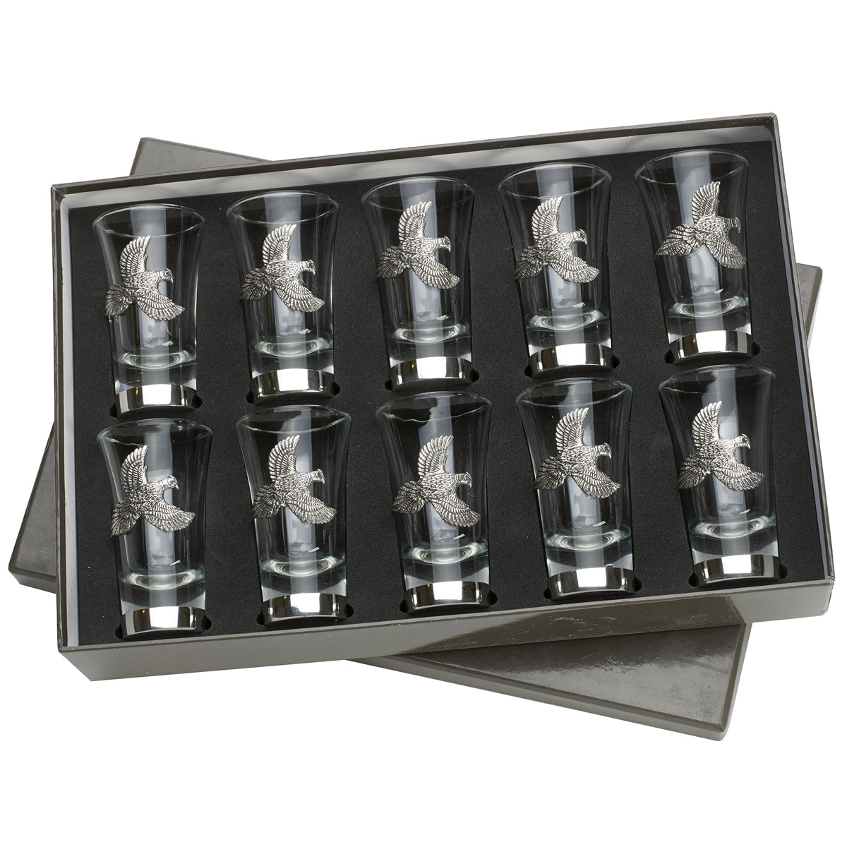 Bisley Position Finder Numbered Pheasant Shot Glass Set Bisley Position Finder Numbered Pheasant Shot Glass Set