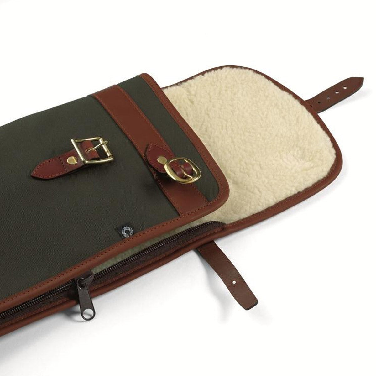 Croots Rosedale Canvas Bipod Rifle Slip with Flap and Zip - Loden Green w/ Tan Leather Croots Rosedale Canvas Bipod Rifle Slip with Flap and Zip - Loden Green w/ Tan Leather