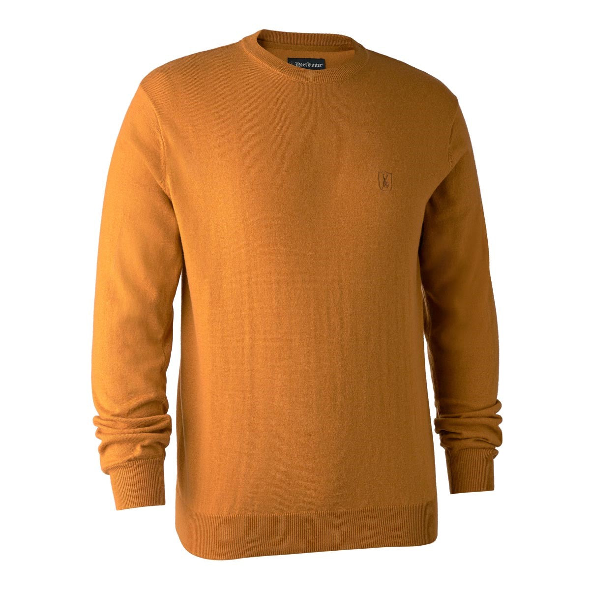 Deerhunter Kingston Knit O-Neck Jumper - Golden Oak Deerhunter Kingston Knit O-Neck Jumper - Golden Oak