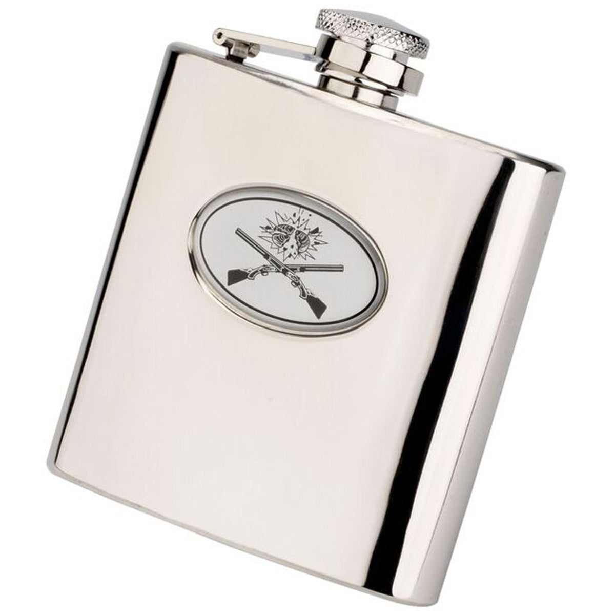 6oz Crossed Guns Flask in Presentation Box by Bisley 6oz Crossed Guns Flask in Presentation Box by Bisley