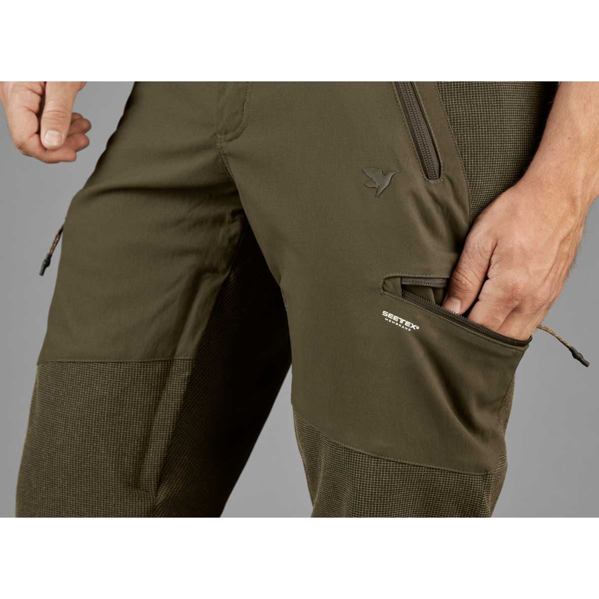 Seeland Outdoor Reinforced Trousers - Pine Green side pocket Seeland Outdoor Reinforced Trousers - Pine Green side pocket