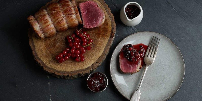 Venison Haunch Roast with Red Wine & Juniper Sauce