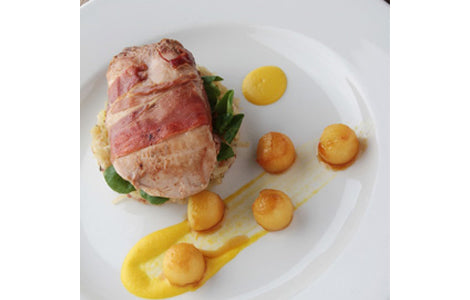 Parmesan Pheasant Breasts with Crispy Ham