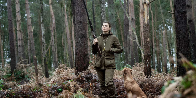  Clay shooter in lightweight waterproof jacket 