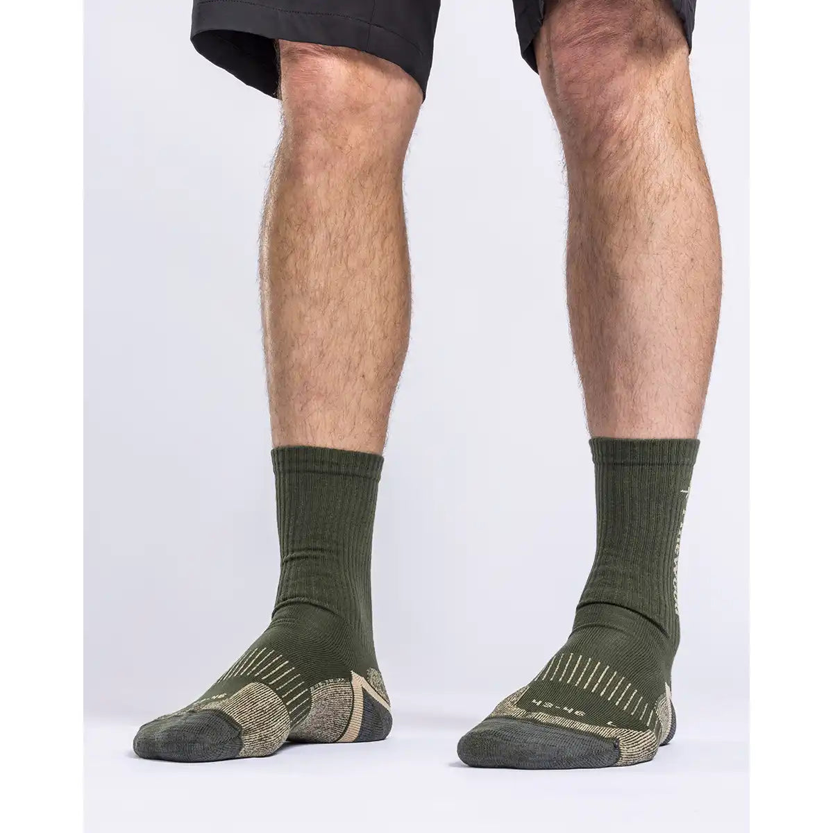 Pinewood InsectSafe Coolmax Long Socks- Olive- on model
