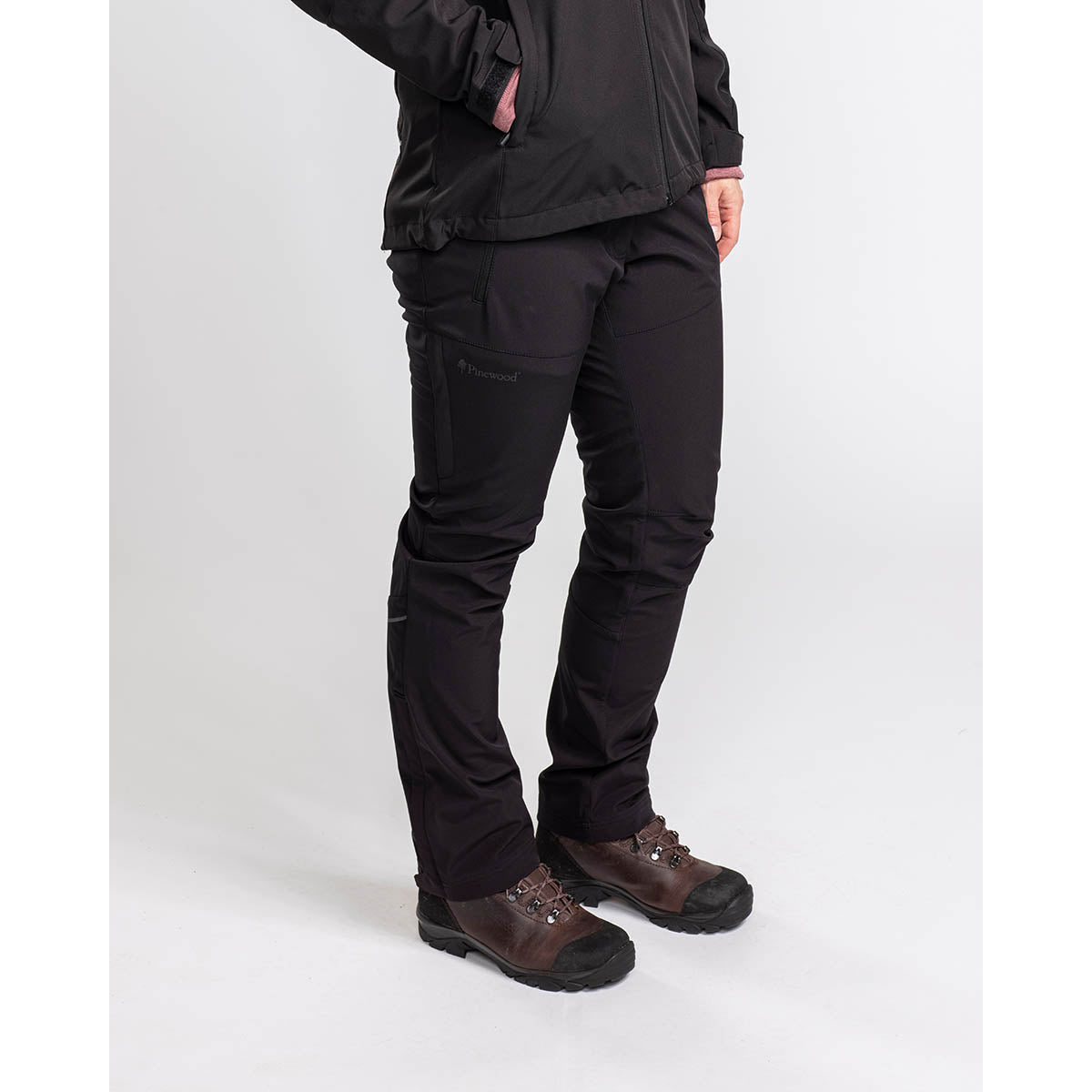 Pinewood Dog Sports Womens Wilda Stretch Shell Trousers- Black- on model