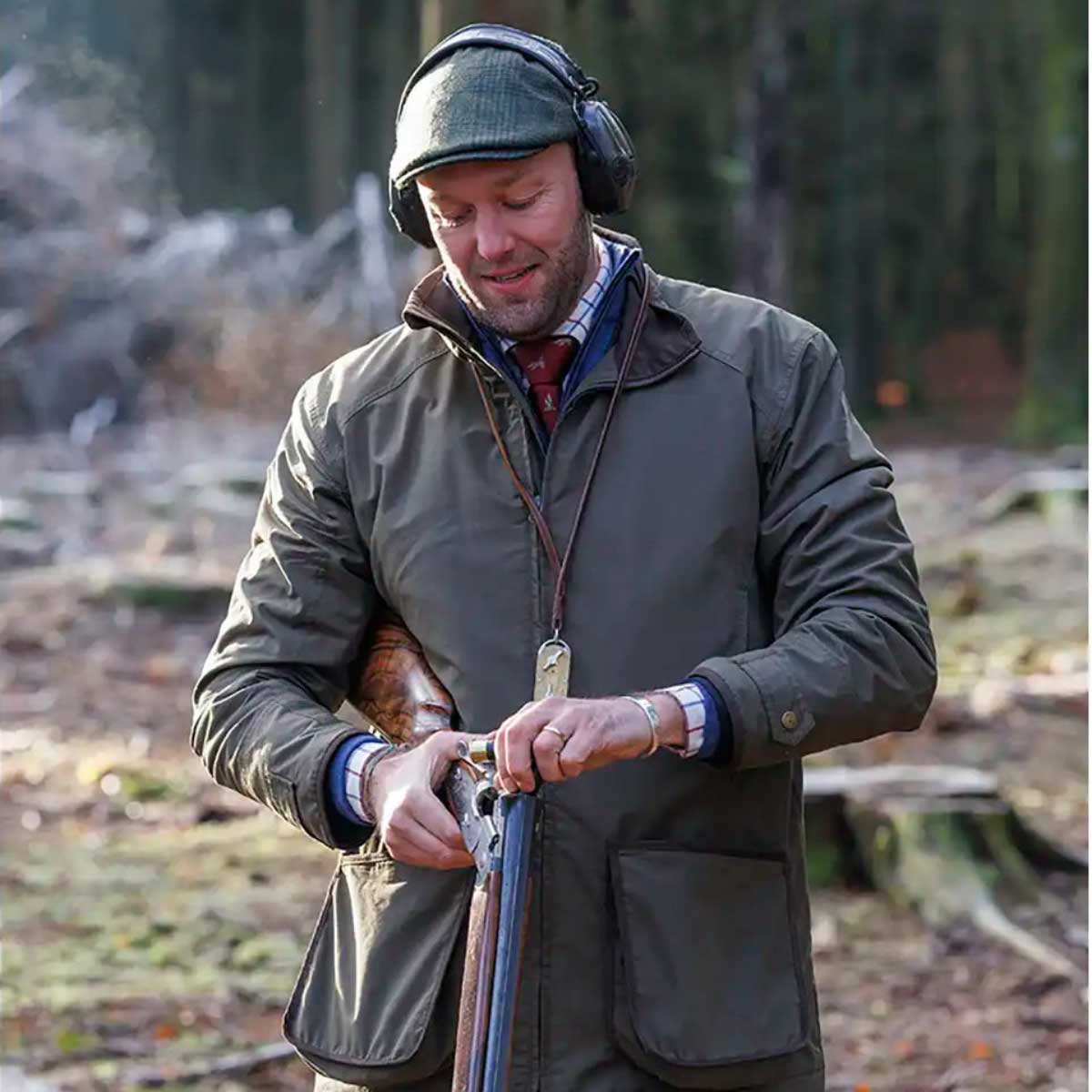 Laksen Flush Waterproof Shooting Jacket W.CTX- mounting gun