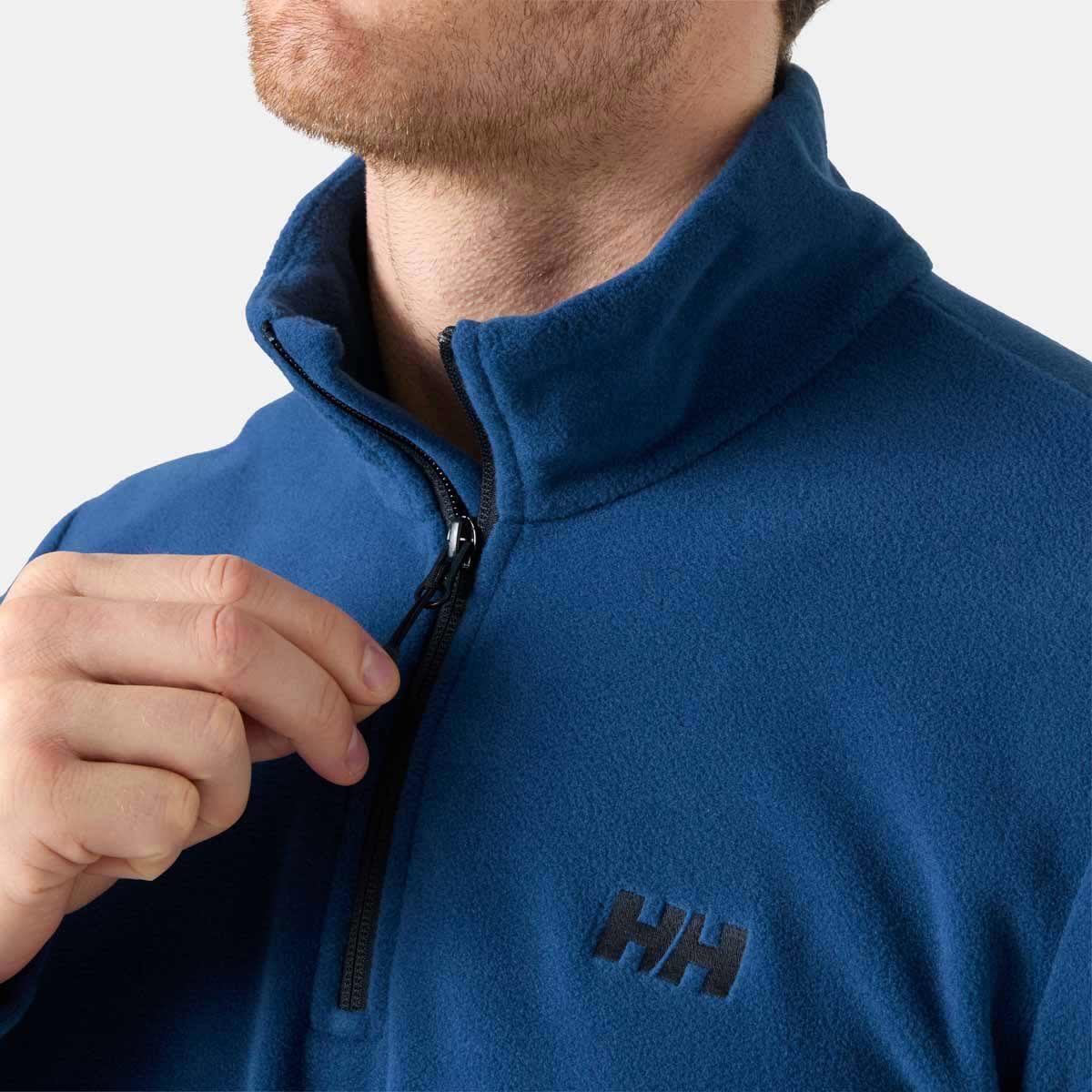 Helly Hansen Daybreaker 1/2 Zip Fleece - dark blue - on model 