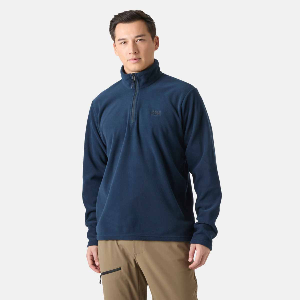 Helly Hansen Daybreaker 1/2 Zip Fleece - navy - on model 