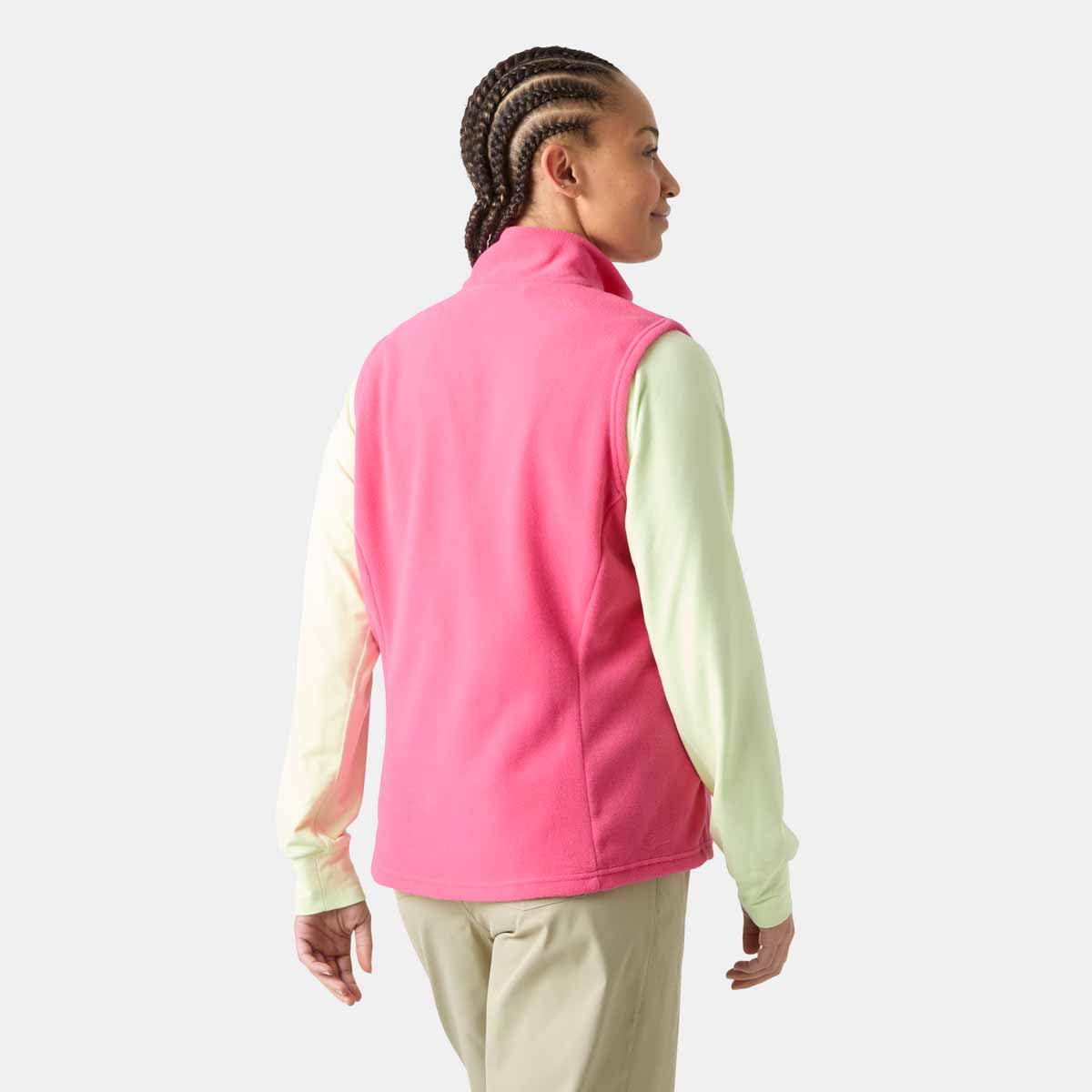 Helly Hansen Womens Daybreaker Fleece Vest  - Hot Pink - On Model