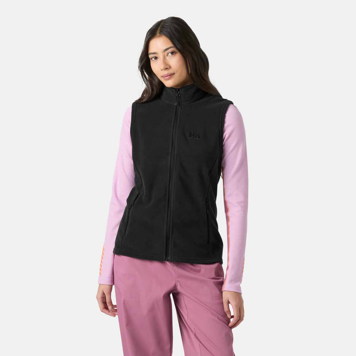 Helly Hansen Womens Daybreaker Fleece Vest  - Black - On Model