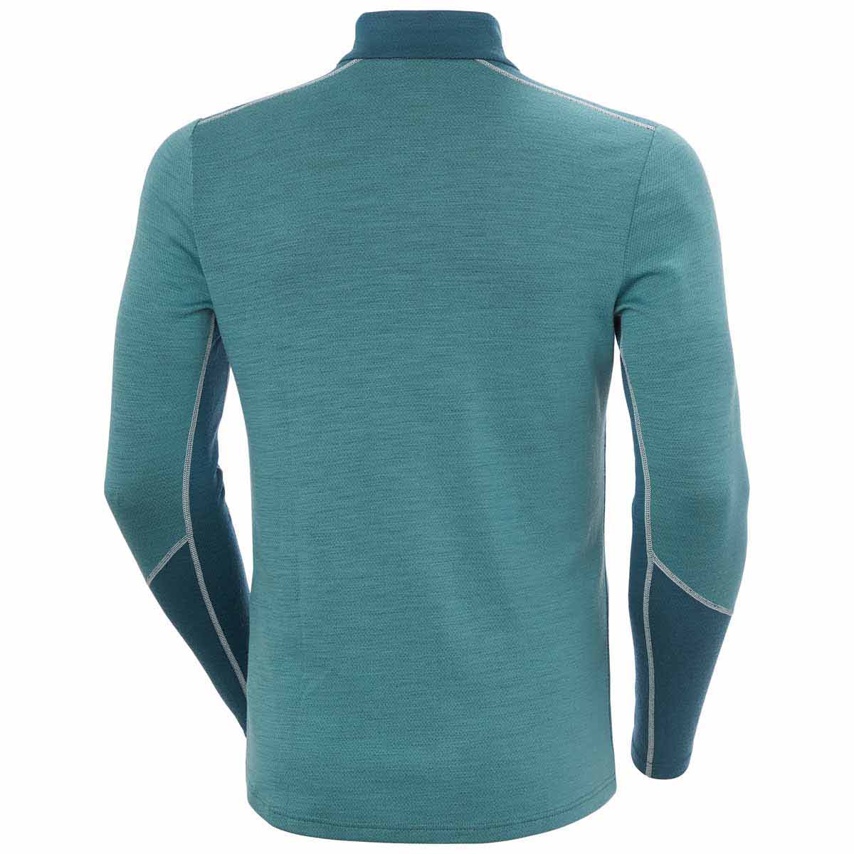 Helly Hansen Lifa Merino Midweight 1/2 Zip - Opal Green - rear
