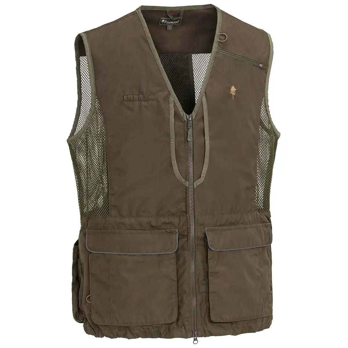Pinewood Dog Sports 2.0 Vest- Suede Brown/Dark Olive- front