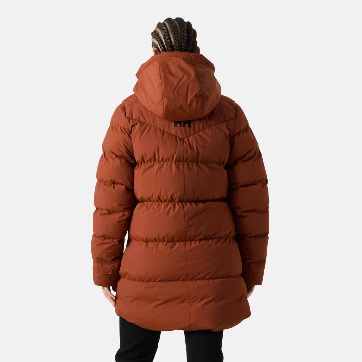 Helly Hansen Womens Adore Puffy Parka - iron oxide - rear