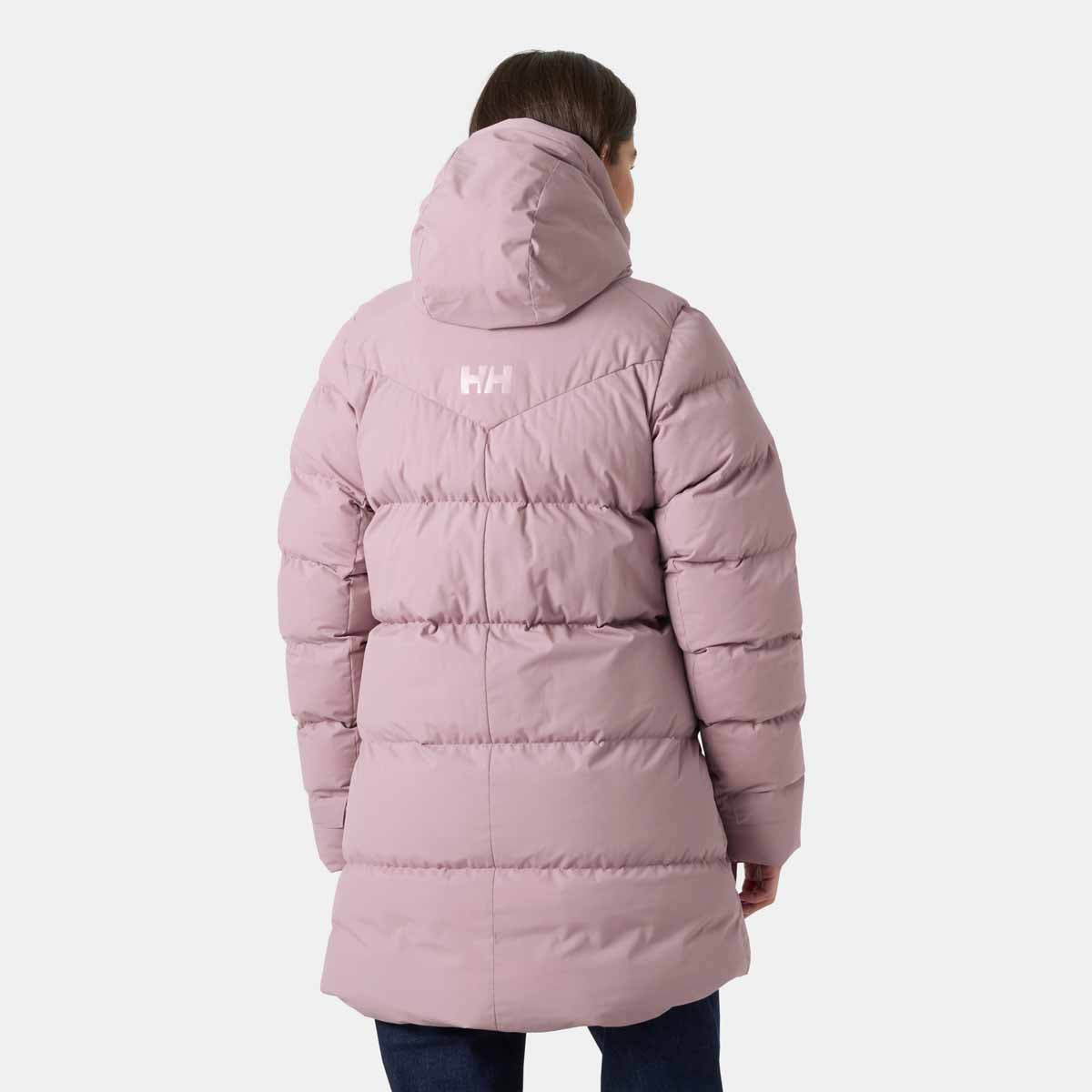 Helly Hansen Womens Adore Puffy Parka - Purple Clay - rear