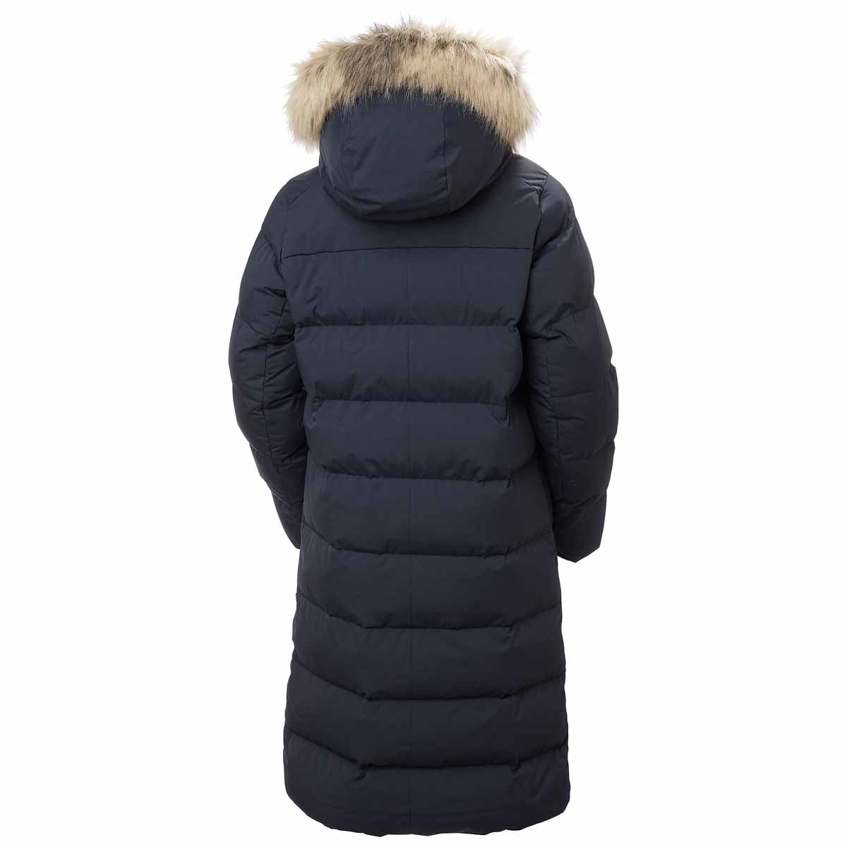Helly Hansen Womens Aria Long Parka - Navy - rear