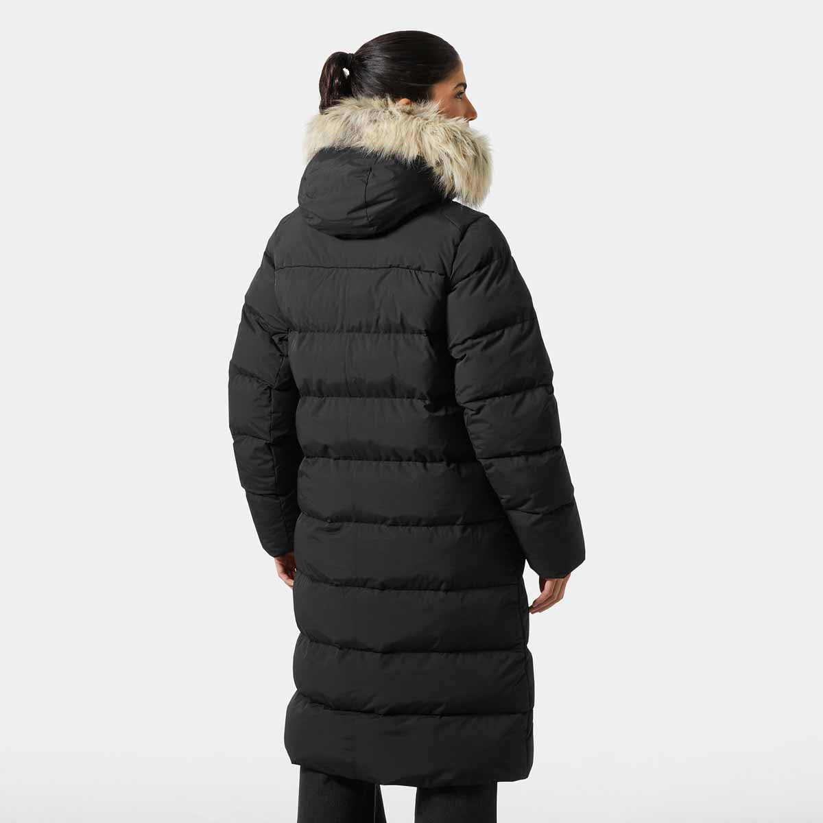 Helly Hansen Womens Aria Long Parka - black - rear