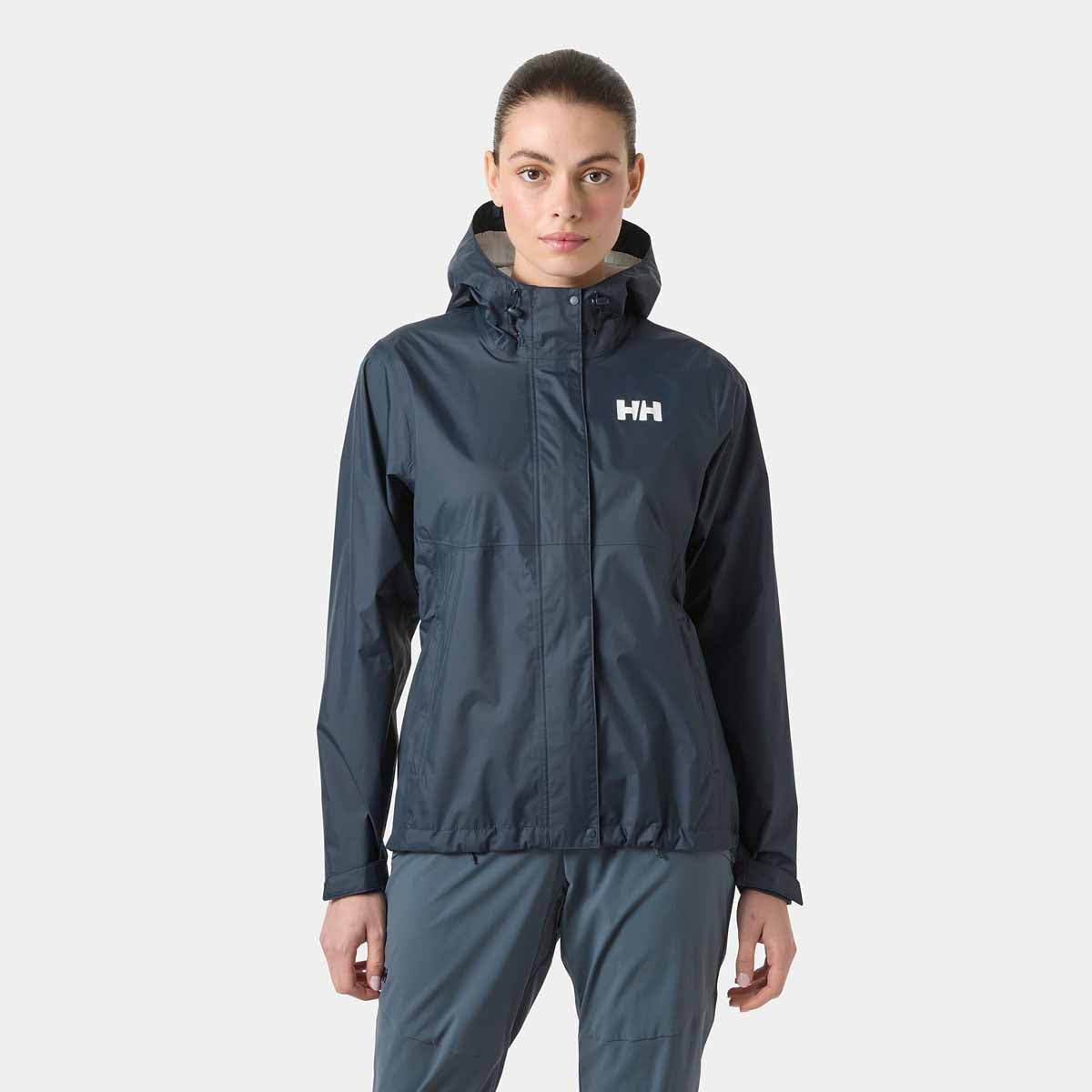 Helly Hansen Womens Loke Jacket - navy - on model 