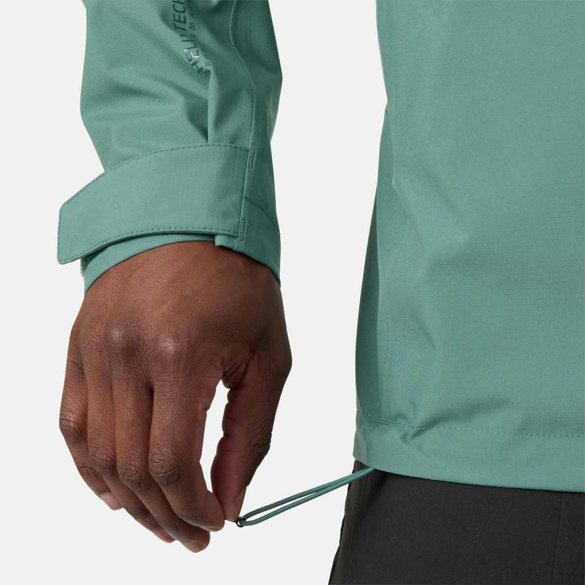 Helly Hansen Loke 2L Shell Jacket - opal green - drawstring 