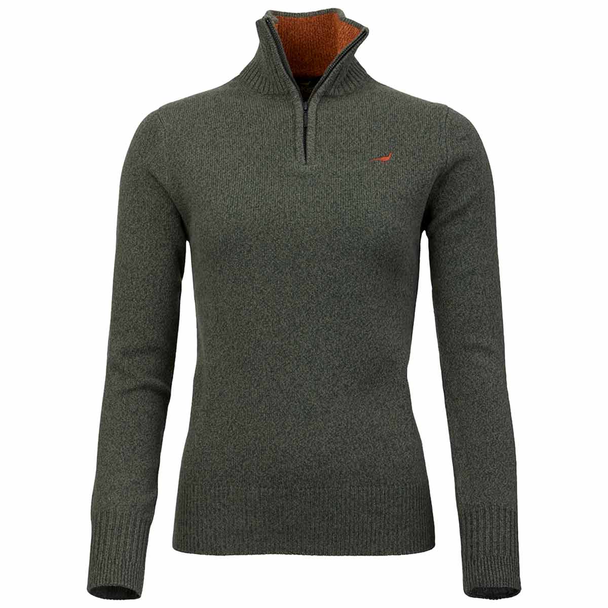 Laksen Tyne Zip-Neck Pullover - Forest