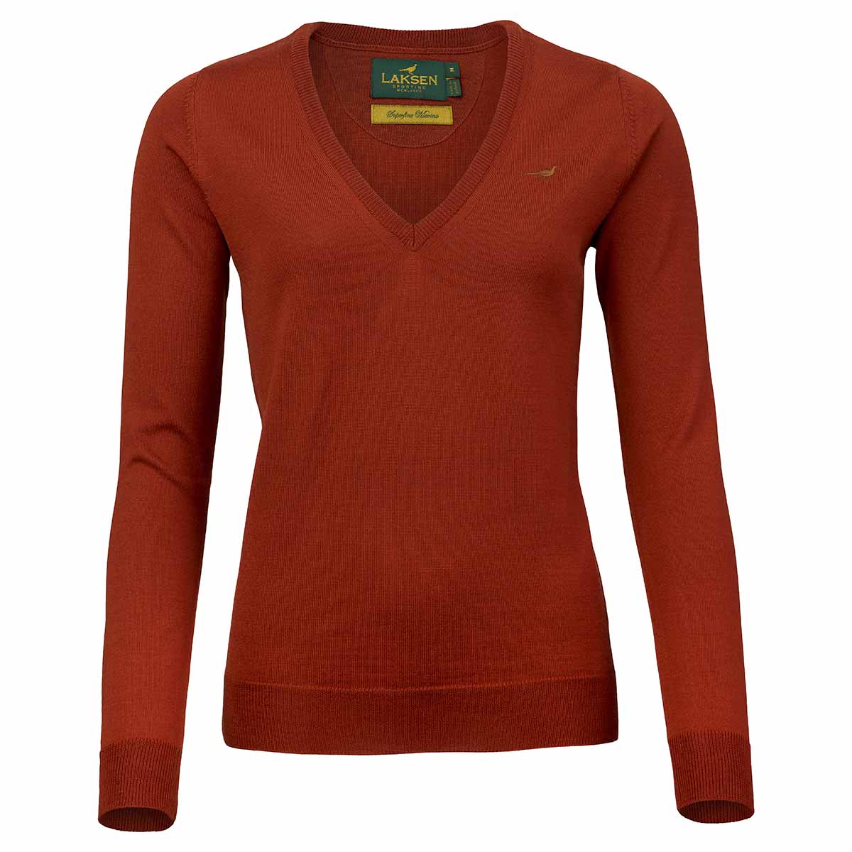 Laksen Camilla V-Neck Pullover - Burnt Orange
