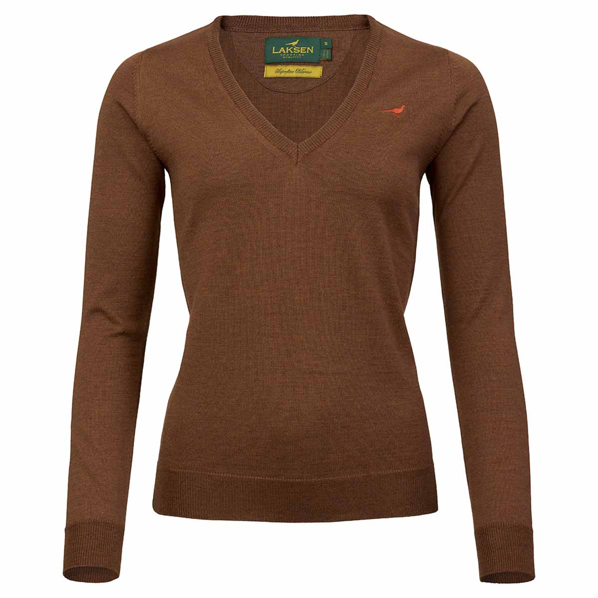 Laksen Camilla V-Neck Pullover - Rum