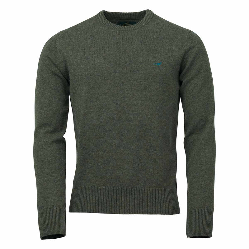 Laksen Hoy O Neck Pullover Forest Green