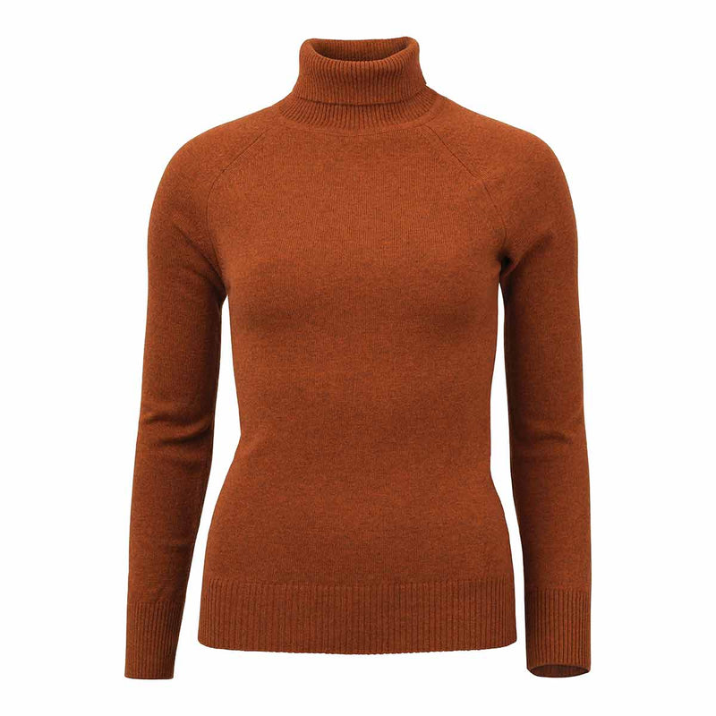 Laksen Kit Women's Rollneck Pullover Burnt Orange
