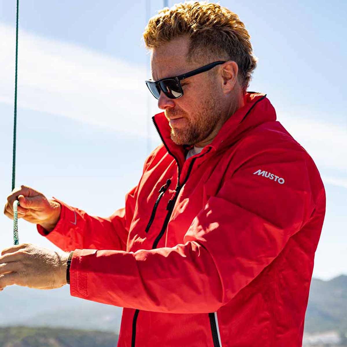 Musto Sardinia Jacket - True Red - Model