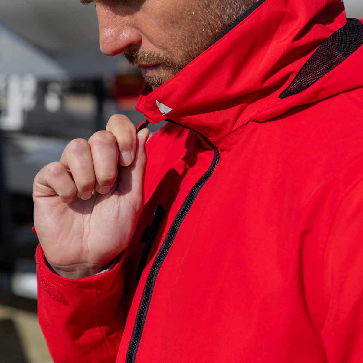 Musto Sardinia Jacket - True Red - Collar