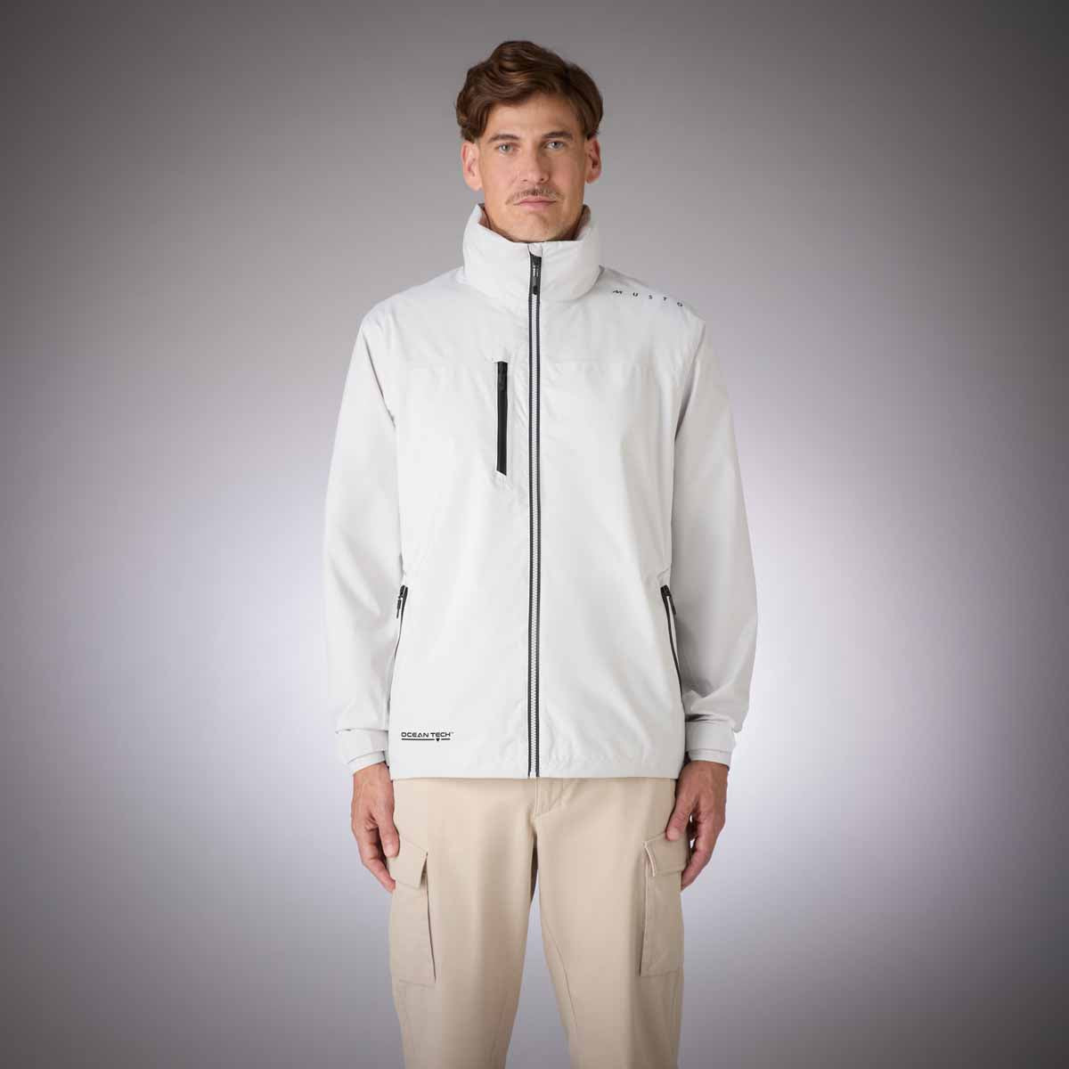 Musto Evo Waterproof Crew Jacket - Platinum