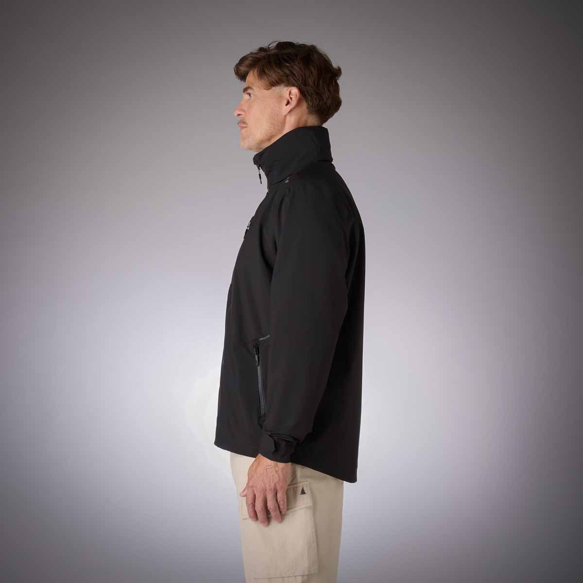 Musto Evo Waterproof Crew Jacket - Platinum- Black