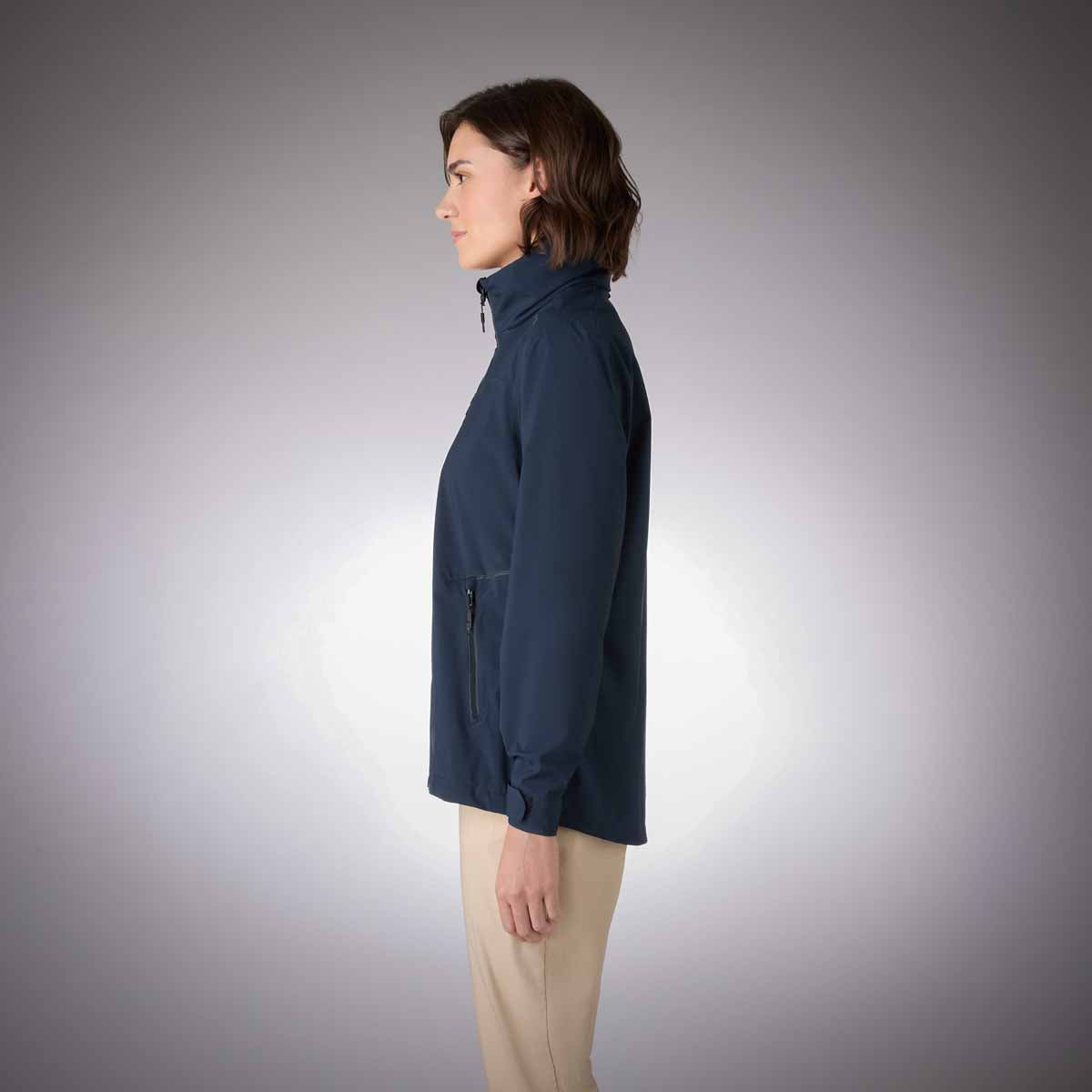 Musto Women's Evo Waterproof Crew Jacket - Navy - Side