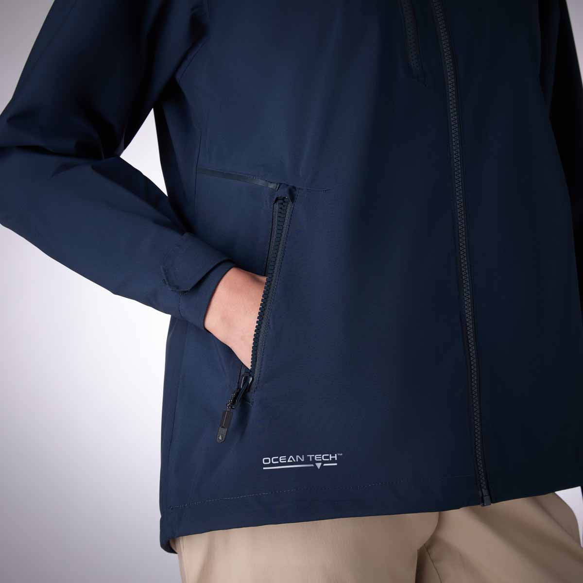Musto Women's Evo Waterproof Crew Jacket - Navy -Pocket