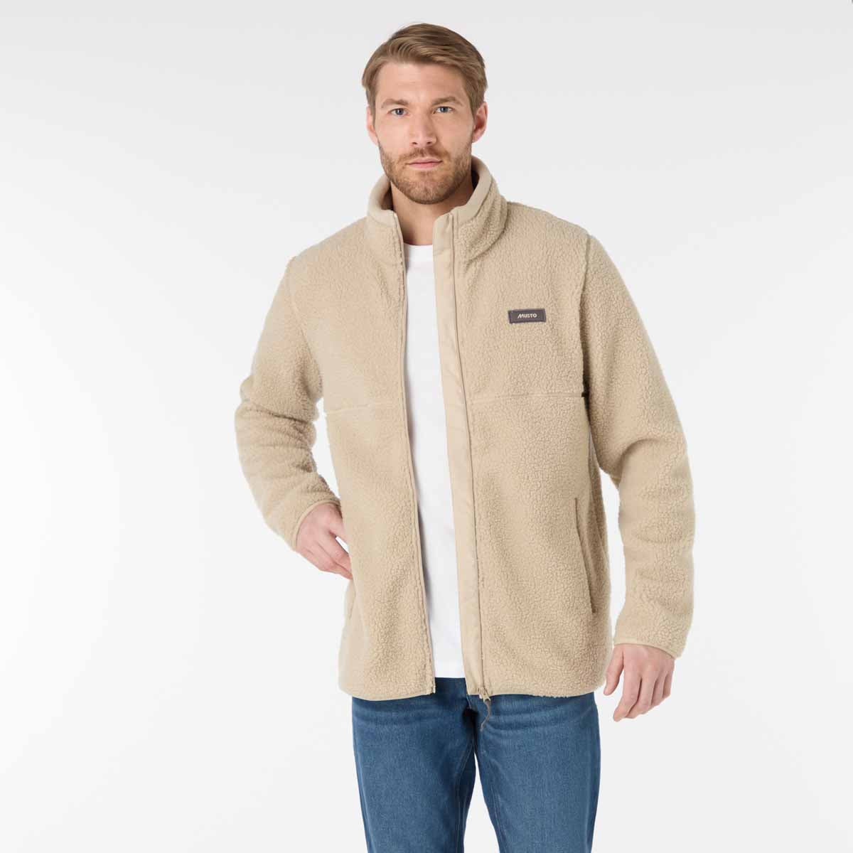 Musto Cove Deep Pile Fleece Jacket - Pure Cashmere
