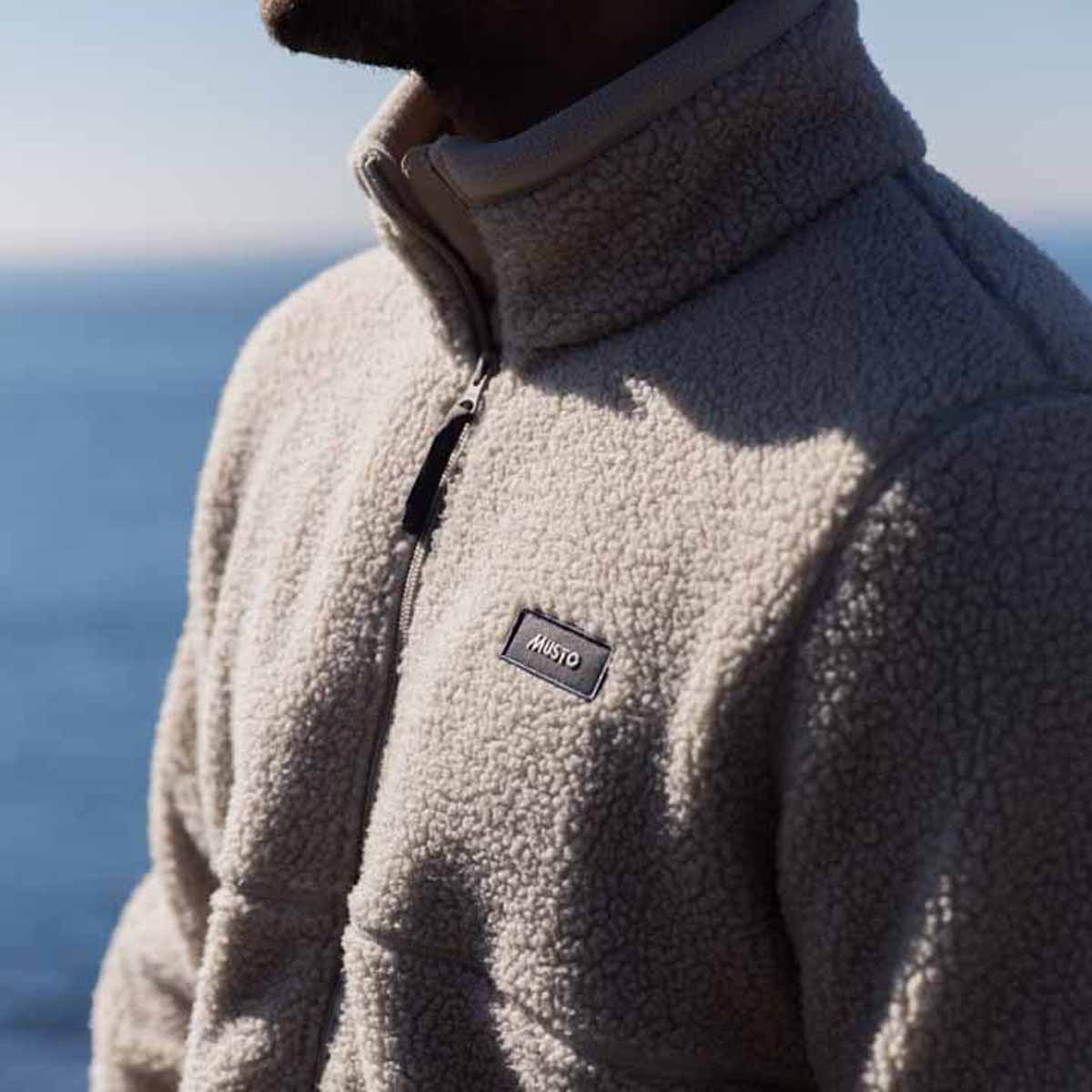 Musto Cove Deep Pile Fleece Jacket - Pure Cashmere