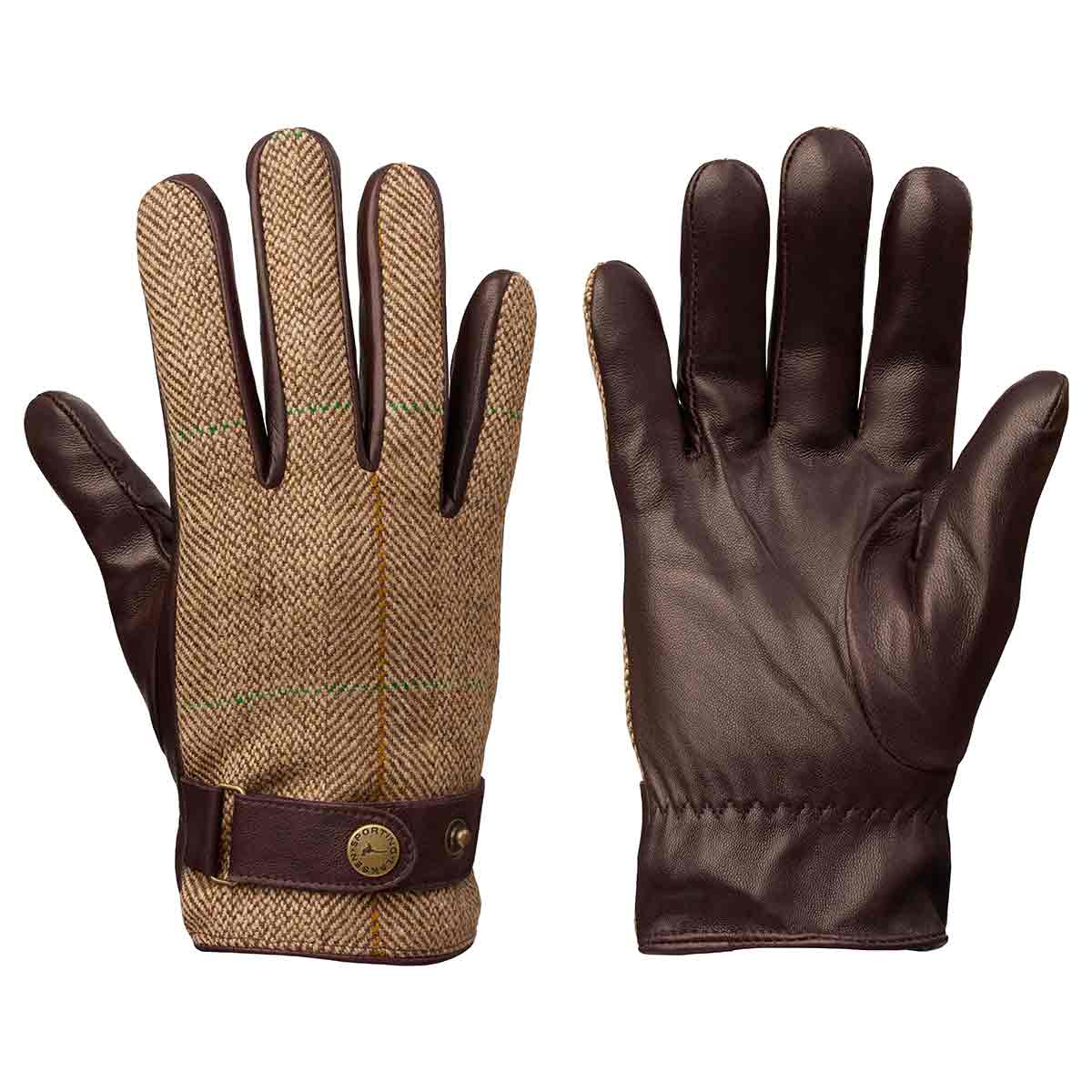Laksen Skye Men's Tweed & Lambskin Gloves