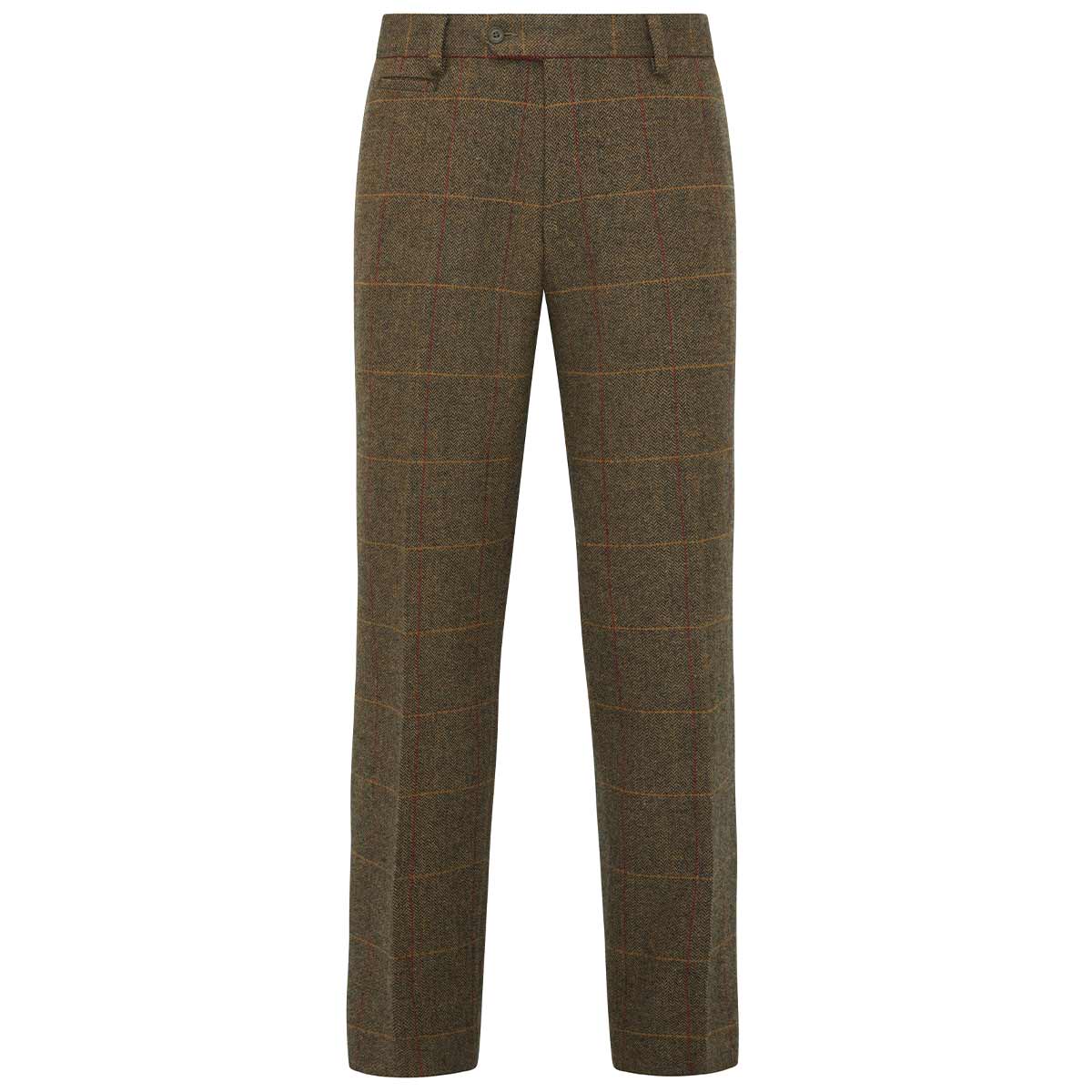 Alan Paine Combrook Men's Tweed Trousers - Teak