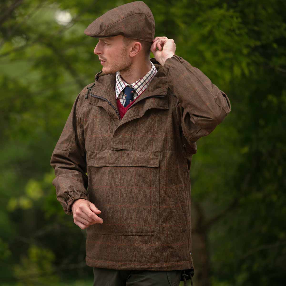 Alan Paine Didsmere Technical Tweed Men's Smock - Oak - Model