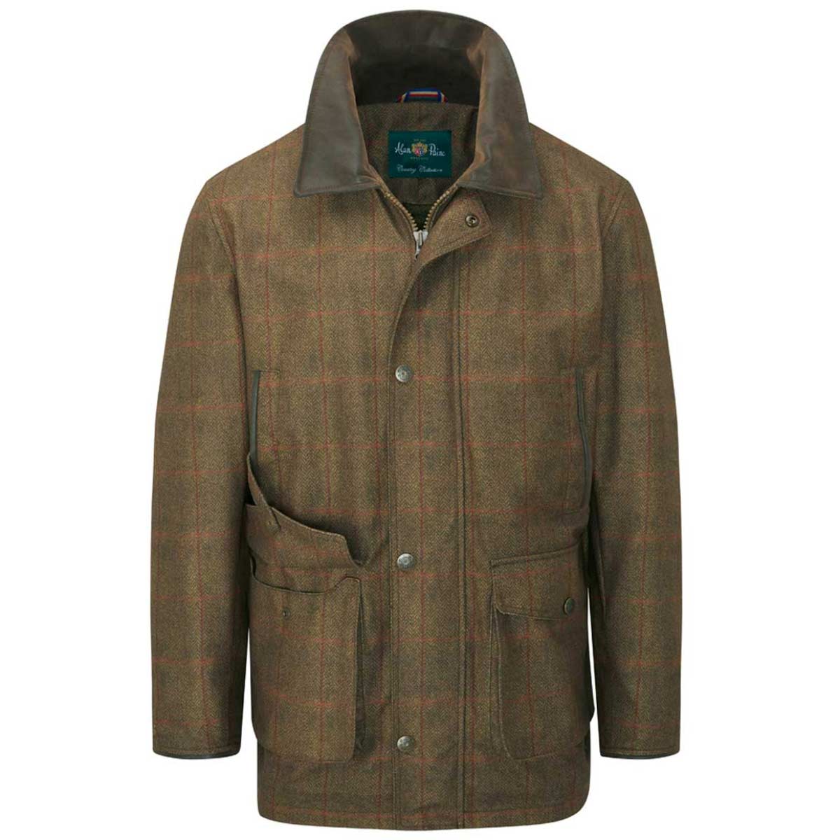 Alan Paine Didsmere Technical Tweed Men's Coat - oak