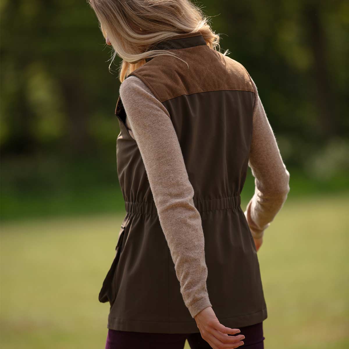 Alan Paine Lockwood Ladies Waistcoat - Back - Model