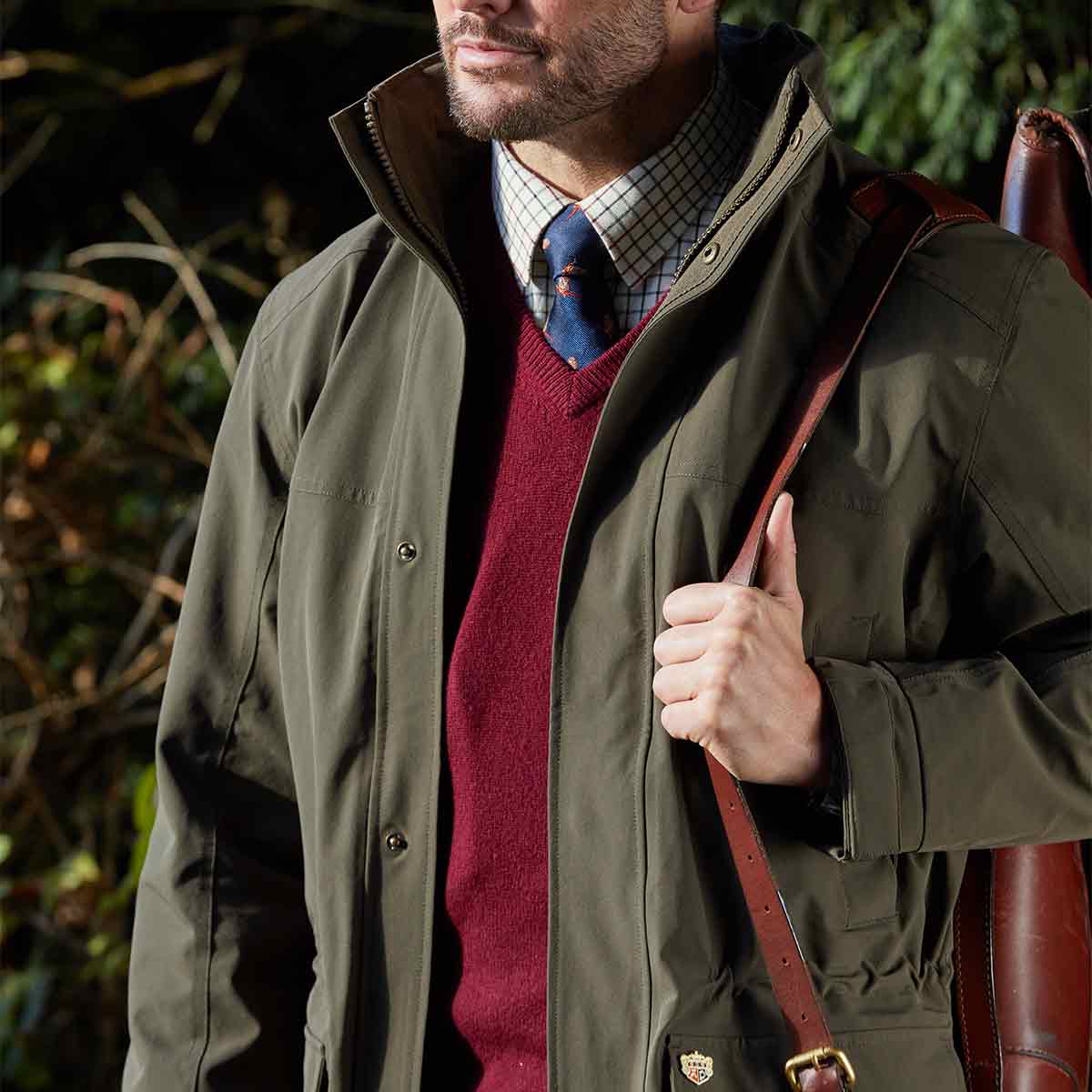 Alan Paine Lockwood Men's Coat - Olive - Model