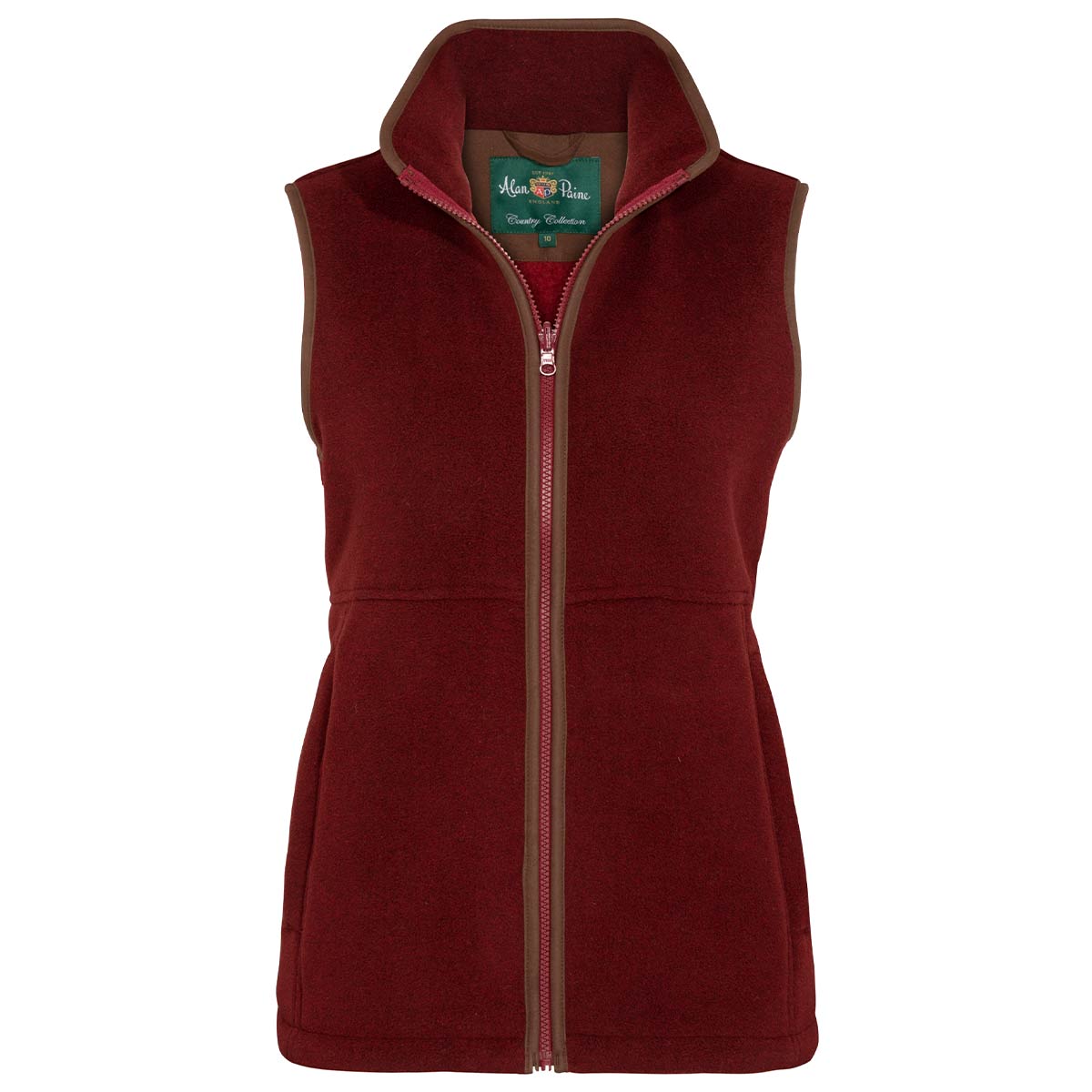 Alan Paine Aylsham Ladies Fleece Waistcoat - Bloodstone